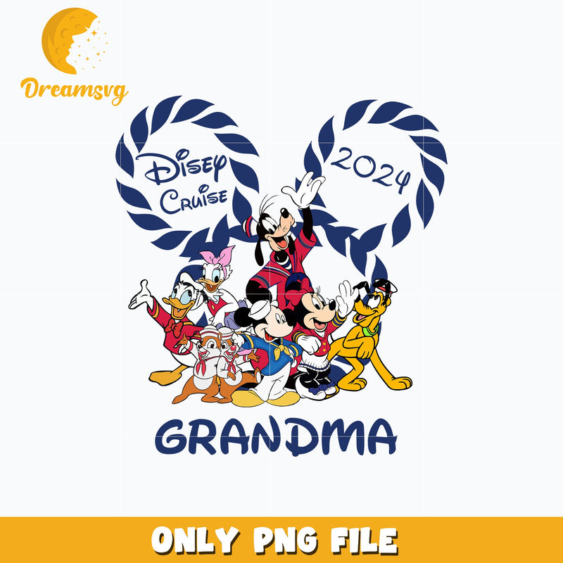 Mickey disney cruise 2024 grandma png