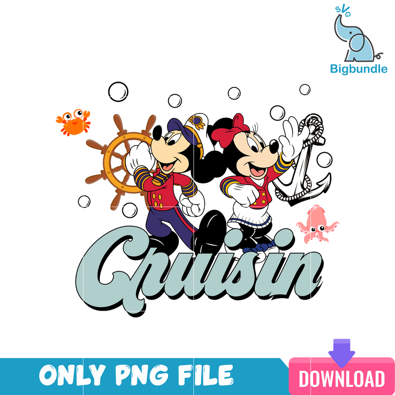 Cruising With Minnie And Mickey PNG