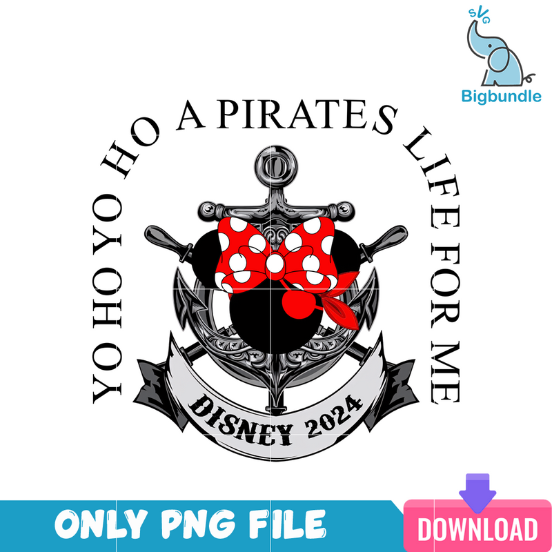 Pirates Life For Me Minnie PNG