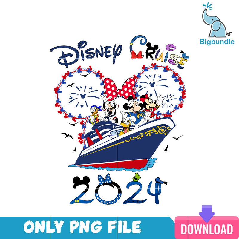 Disney Cruise Trip Mickey Squad 2024 PNG