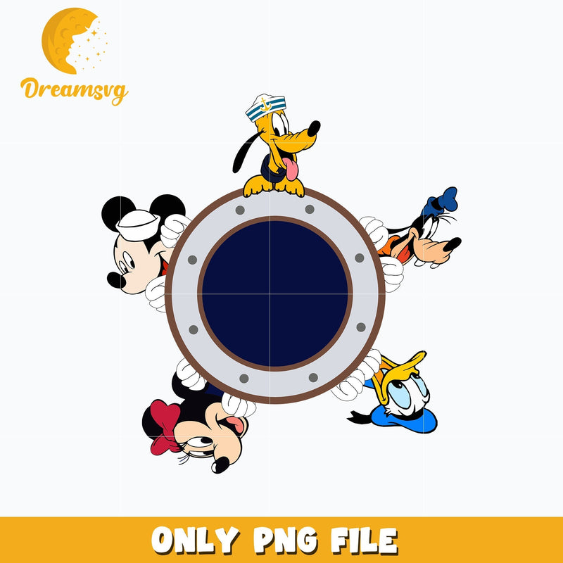 Mickey disney friends circle png