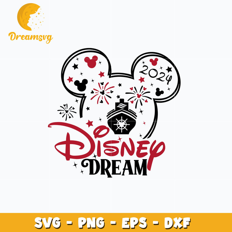 Mickey head disney dream 2024 svg