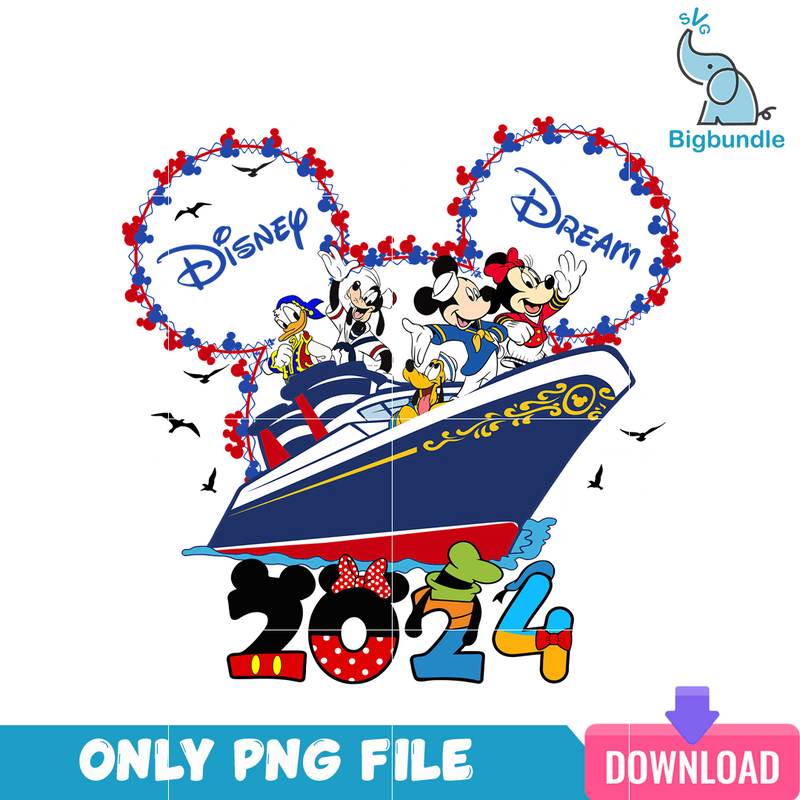 Disney Cruise Dream 2024 PNG