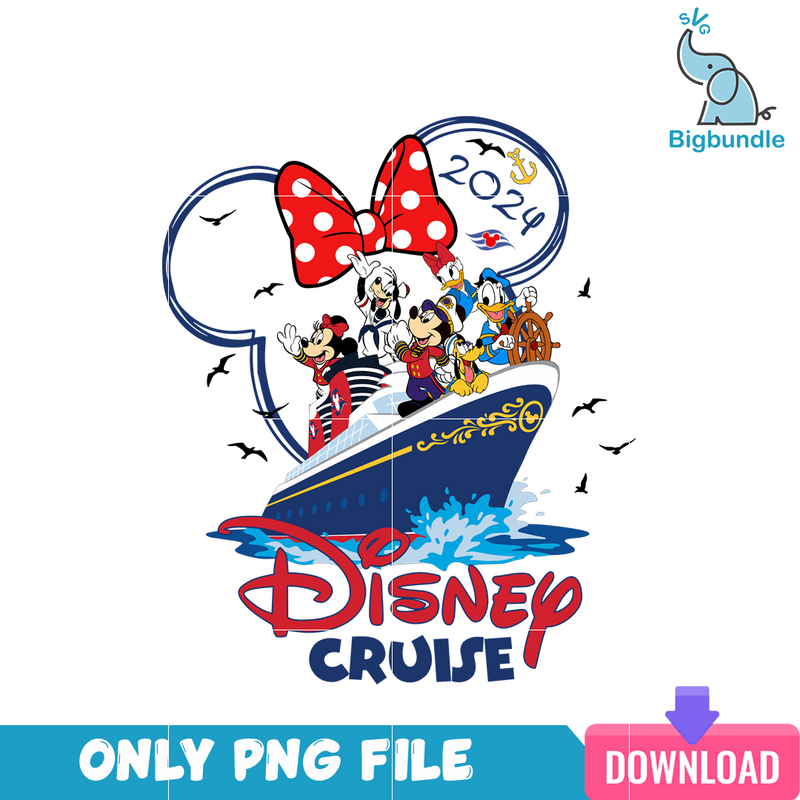 Disney Cruise 2024 Minnie Themed PNG