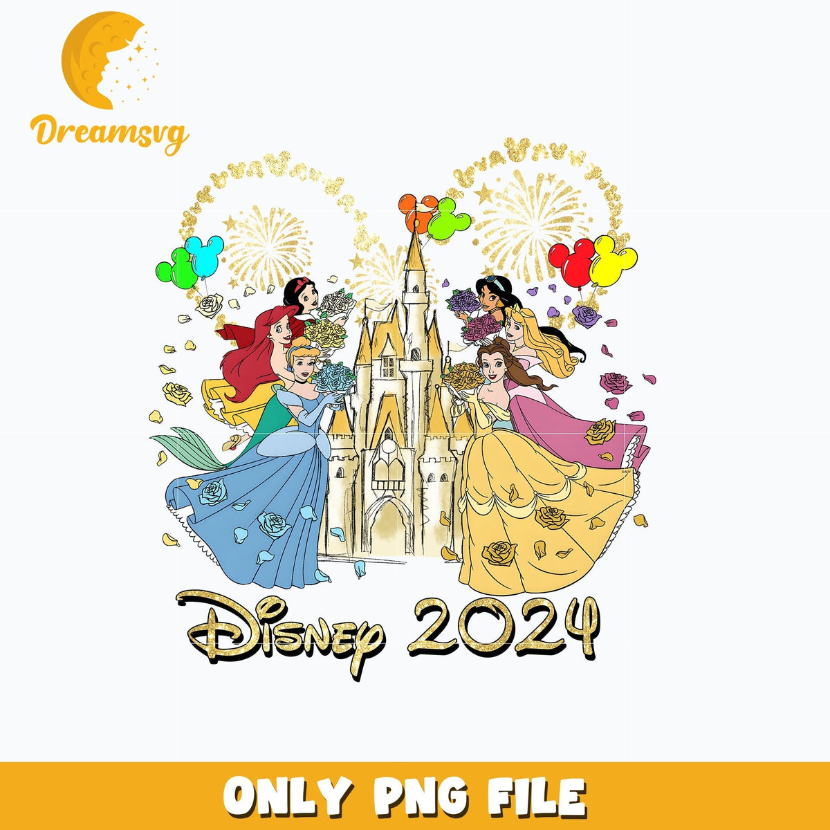 Princess caslte disney 2024 png