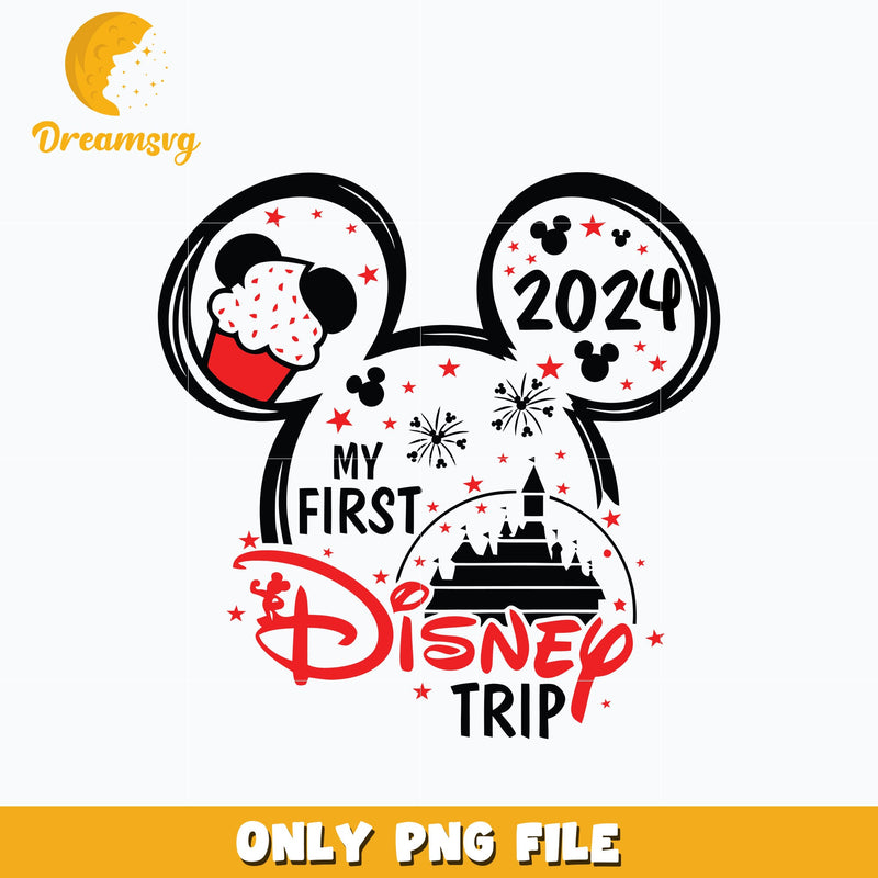 Mickey my first disney trip 2024 png