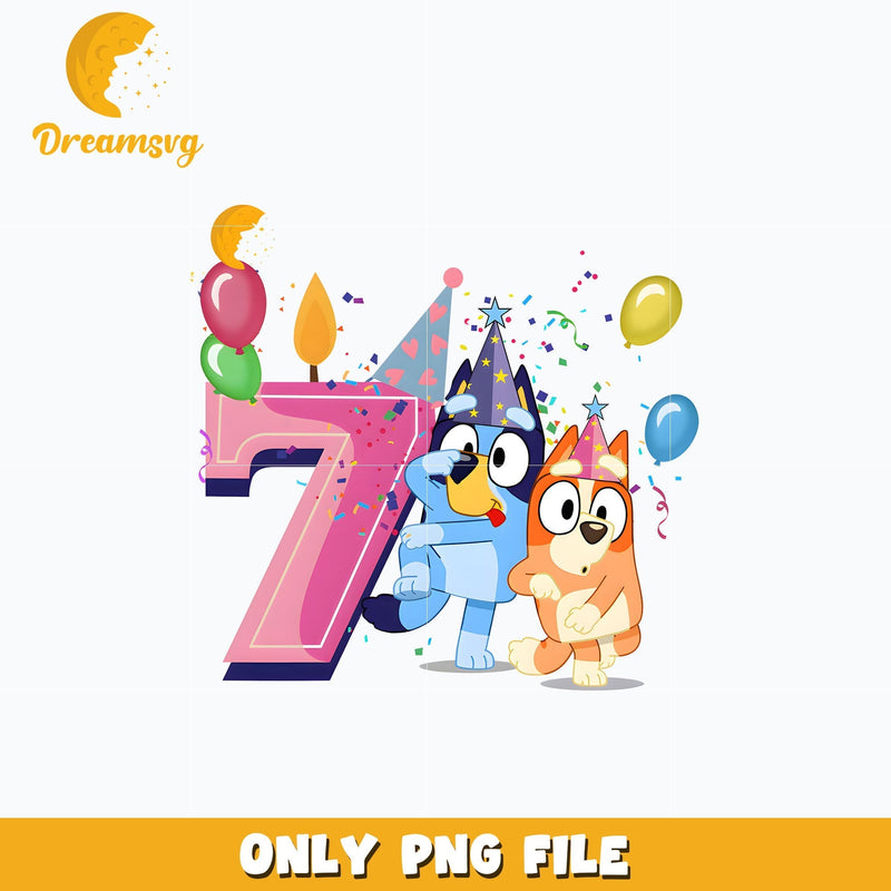 Bluey and bingo birthday 7 png