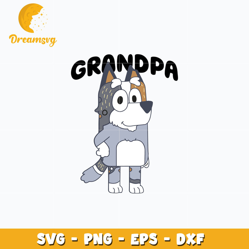 Bluey grandpa Bob cartoon svg