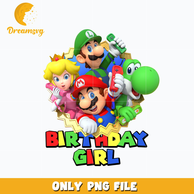 Mario friends birthday girl png
