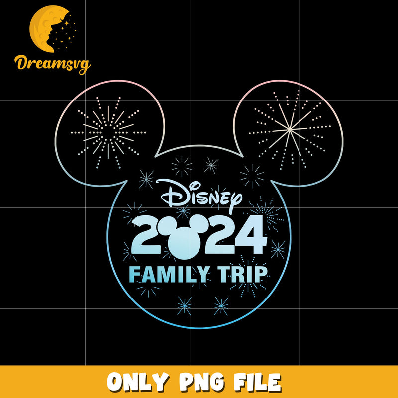 Mickey disney 2024 family trip png