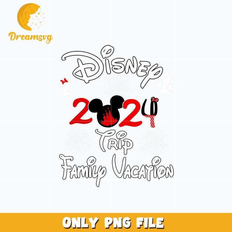 Minnie disney 2024 trip family vacation png