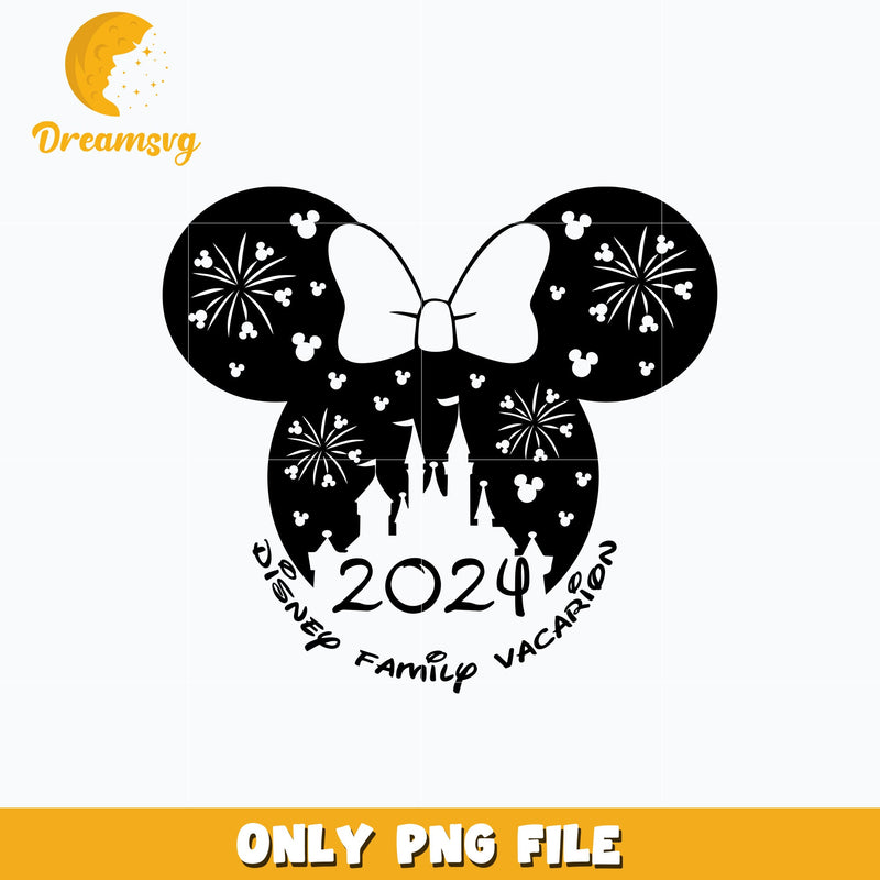 Minnie castle disney family vacation 2024 png