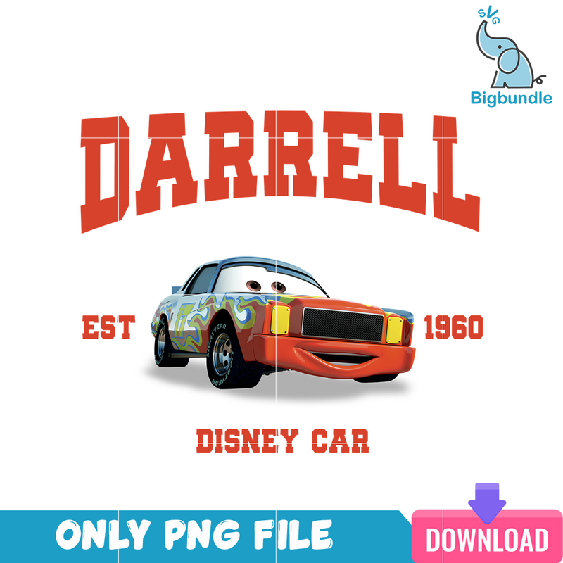 Disney Cars Darrell Est 1985 PNG