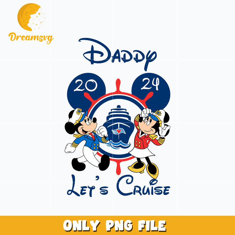 Mickey couple daddy let's cruise 2024 png
