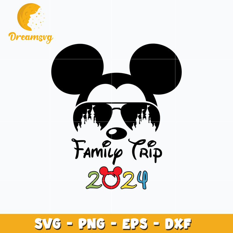 Mickey castle family trip 2024 svg