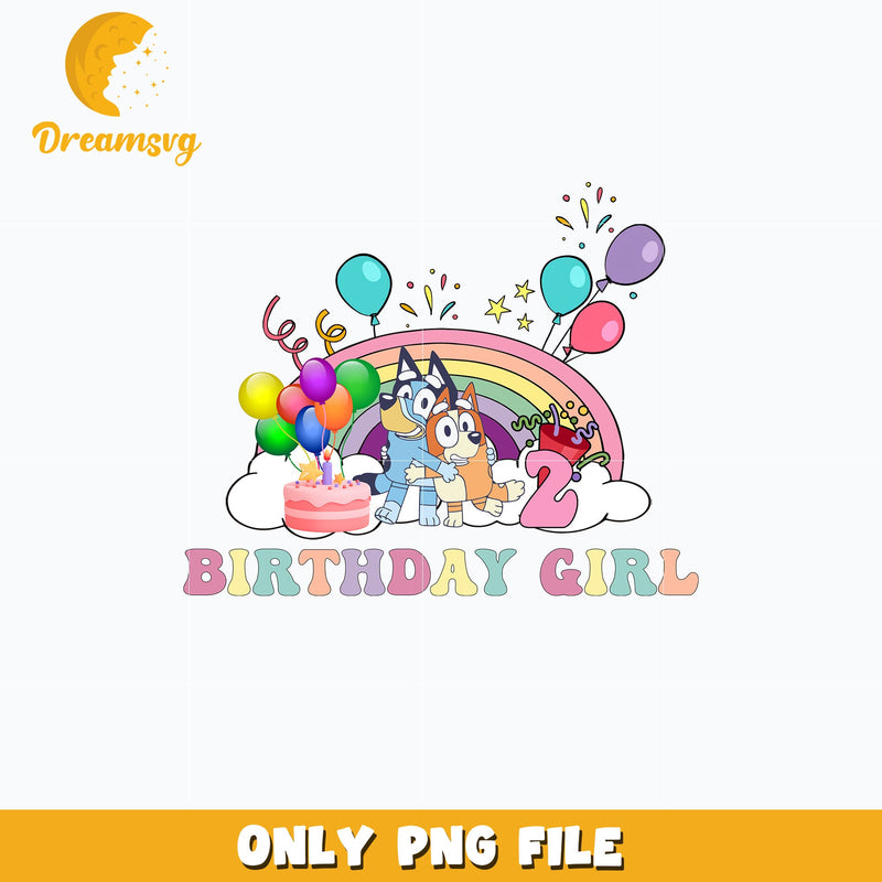 Bluey bingo birthday girl png