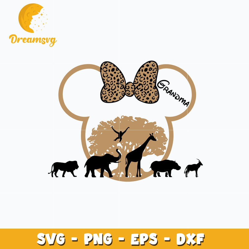 Minnie grandma animal kingdom svg