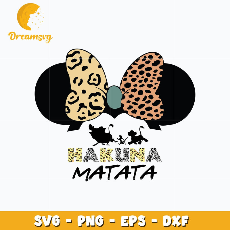 Minnie head hakuna matata svg