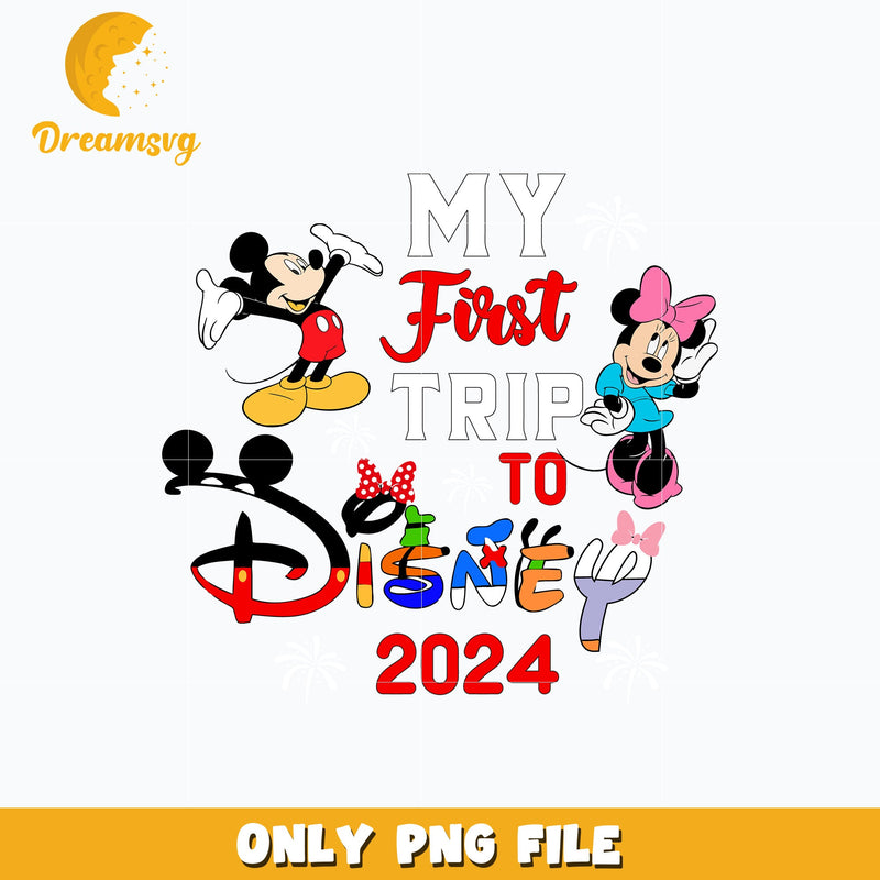 Mickey my first trip to disney 2024 png