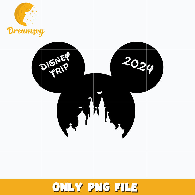 Mickey castle disney trip 2024 png