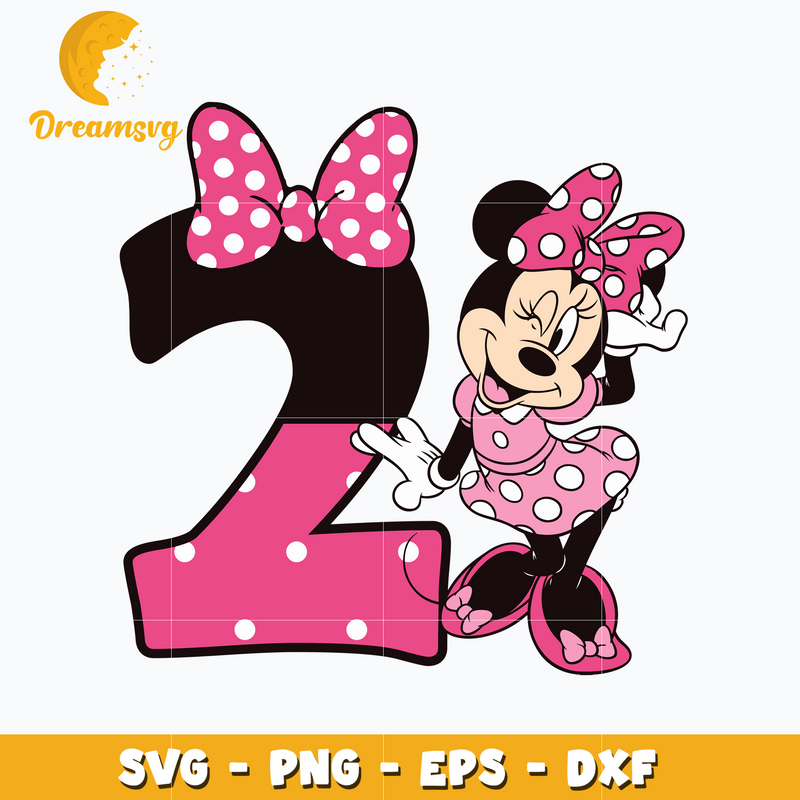 Minnie mouse disney birthday 2nd svg