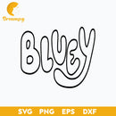 Bluey logo outline Svg, Bluey Vector, Bluey Alphabeth, Bluey Cutfile, Bluey Clipart, Cartoon svg, png, dxf, eps file