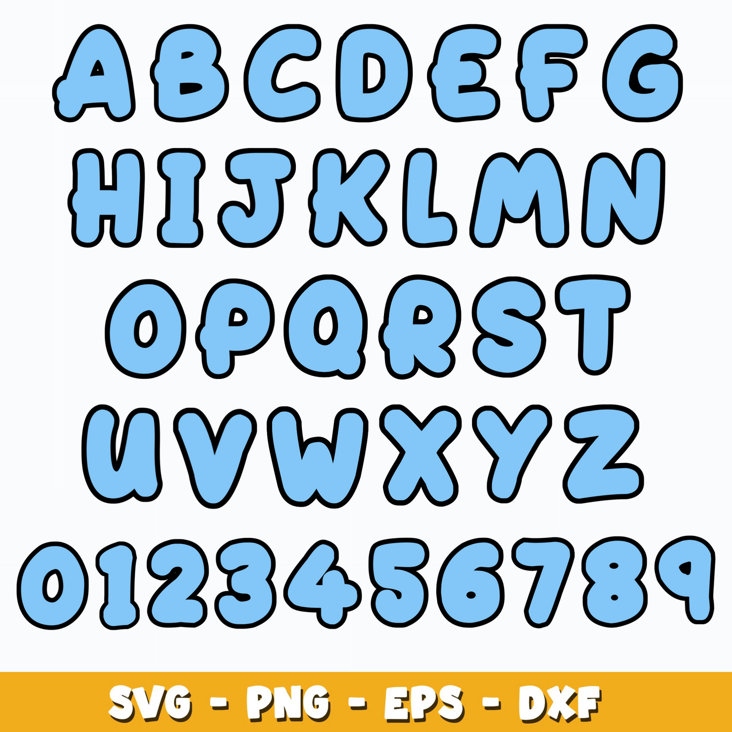Bluey SVG Bundle, Bluey Birthday SVG, Bluey Alphabet SVG, Bluey and Family Clipart PNG Vector Files