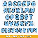 Bluey SVG Bundle, Bluey Birthday SVG, Bluey Alphabet SVG, Bluey and Family Clipart PNG Vector Files