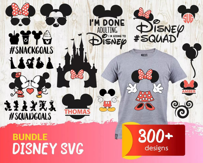 Disney SVG & PNG Bundle, Disney Characters Clipart - Over 18,000 PNG & SVG Files For Cricut / Silhouette