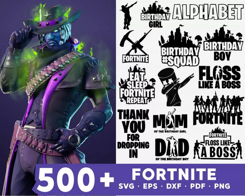 Fortnite SVG Bundle 500+ Files For Cricut & Silhouette