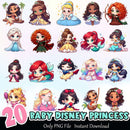 Baby Disney Princess Bundle PNG Instant Download