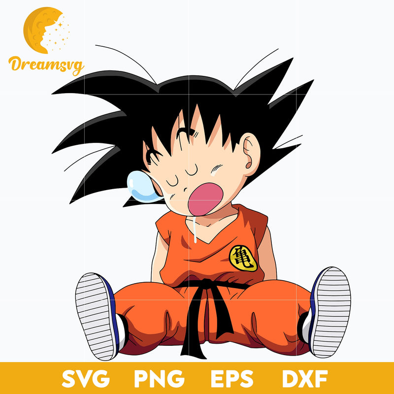 Baby Goku Sleeping Svg, Goku Dragon Ball Svg, file for cricut, Anime svg, png, eps, dxf digital download