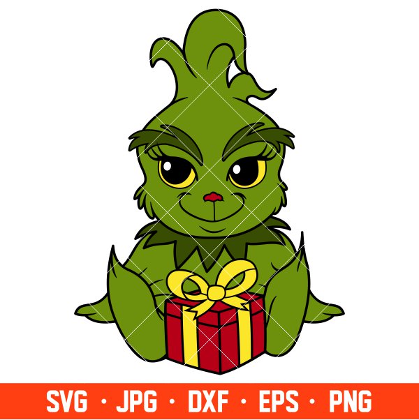 Baby Grinch Svg, Christmas Svg, Merry Grinchmas Svg, Santa Claus Svg, Cricut, Silhouette Vector Cut File