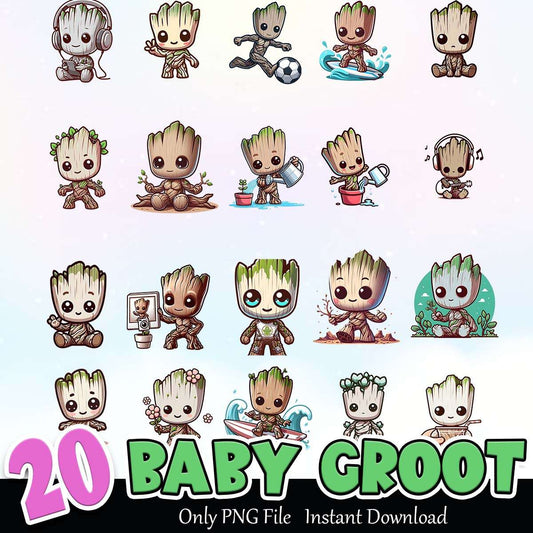Baby Groot Bundle PNG Instant Download