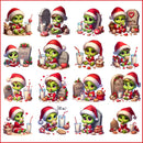 Baby Grinch Santa bundle png