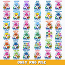 Mega Baby Shark bundle png, cartoon png, Digital download