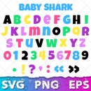 Baby Shark SVG Bundle +500 Files, Family Baby Shark Alphabet SVG, Cartoon Family Shark PNG Files, For Cricut and Silhouette