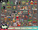 48+ Baby Yoda Christmas PNG, Baby Grogu, Christmas digital bundle, PNG formats, Digital files CRM29112203