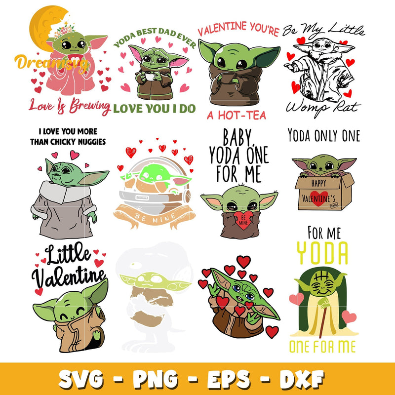 Yoda best dad ever bundle svg, Baby Yoda character svg