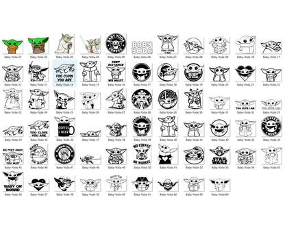 256+ Baby Yoda SVG bundle, Star Wars Svg files for cricut, cricut, svg bundle, Cartoon svg, png, dxf, eps digital file