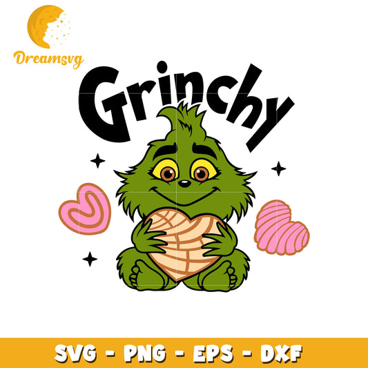 Baby grinchy candy heart svg, the grinch svg, candy heart svg