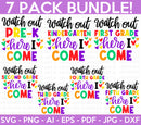 Back to School SVG Bundle, 7 Clipart for Cricut & Silhouette
