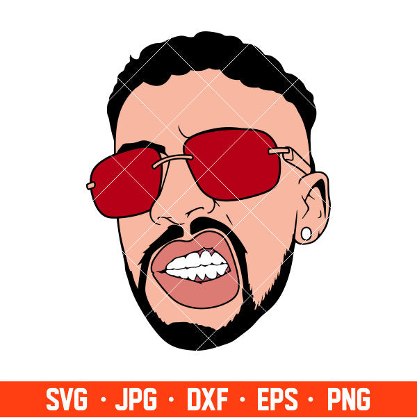 Bad Bunny Svg, Yo Perreo Sola Svg, Bad bunny logo Svg, El Conejo Malo Svg, Cricut, Silhouette Vector Cut File