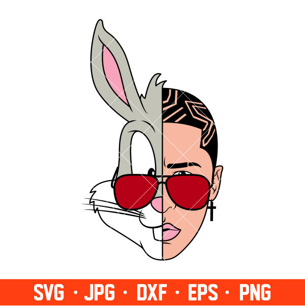 Bad Bunny Svg, Yo Perreo Sola Svg, Bad bunny logo Svg, El Conejo Malo Svg, Cricut, Silhouette Vector Cut File