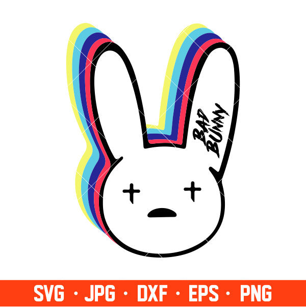 Bad Bunny Svg, Yo Perreo Sola Svg, Bad bunny logo Svg, El Conejo Malo Svg, Cricut, Silhouette Vector Cut File