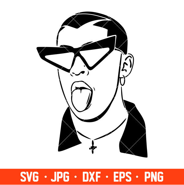 Bad Bunny Svg, Yo Perreo Sola Svg, Bad bunny logo Svg, El Conejo Malo Svg, Cricut, Silhouette Vector Cut File