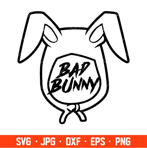 Bad Bunny Svg, Yo Perreo Sola Svg, Bad bunny logo Svg, El Conejo Malo Svg, Cricut, Silhouette Vector Cut File