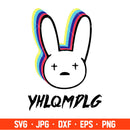 Bad Bunny Svg, Yo Perreo Sola Svg, Bad bunny logo Svg, El Conejo Malo Svg, Cricut, Silhouette Vector Cut File
