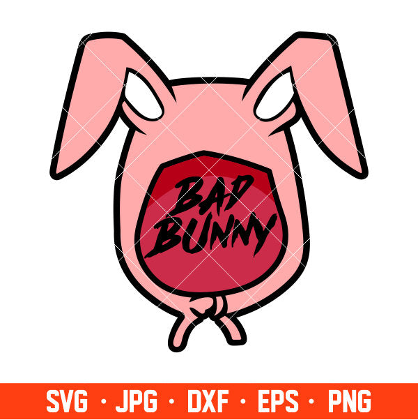 Bad Bunny Svg, Yo Perreo Sola Svg, Bad bunny logo Svg, El Conejo Malo Svg, Cricut, Silhouette Vector Cut File