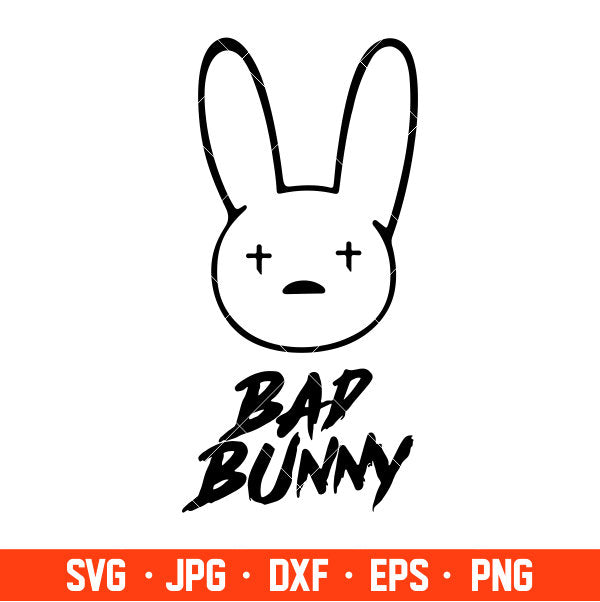 Bad Bunny Svg, Yo Perreo Sola Svg, Bad bunny logo Svg, El Conejo Malo Svg, Cricut, Silhouette Vector Cut File